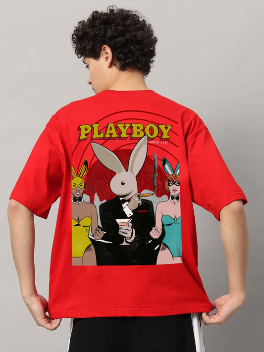 playboy over sized t shirt red