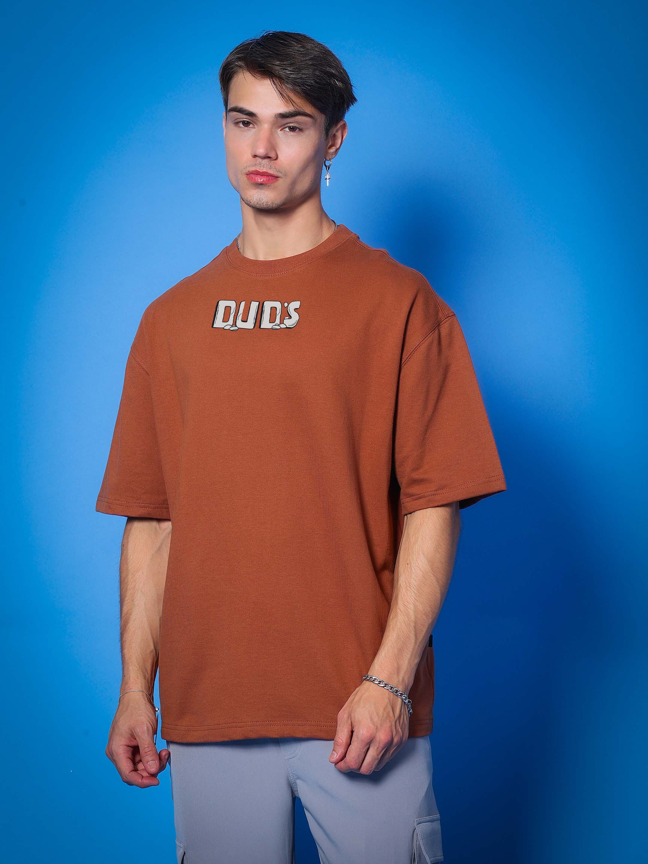 Let's Rock Over-Sized T-Shirt (Brown)