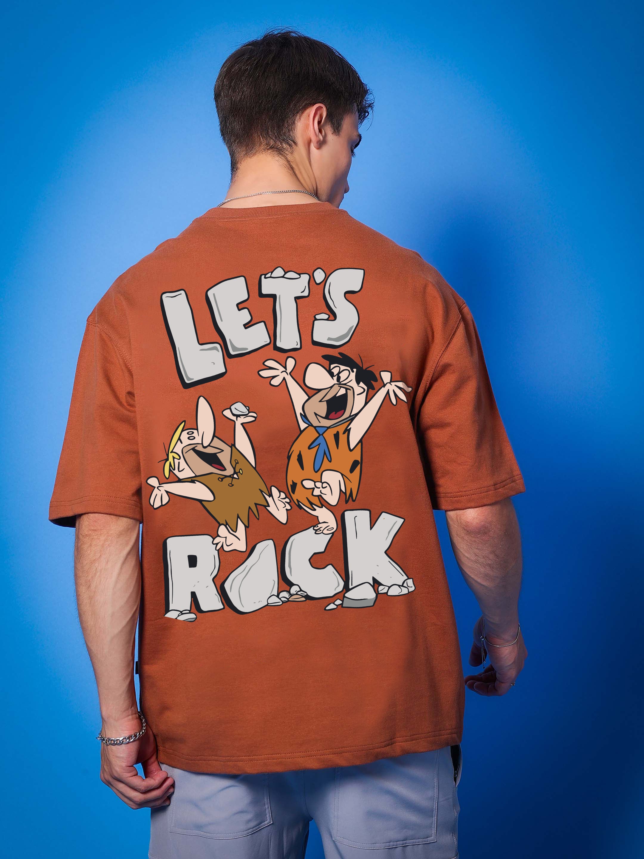 Let's Rock Over-Sized T-Shirt (Brown)