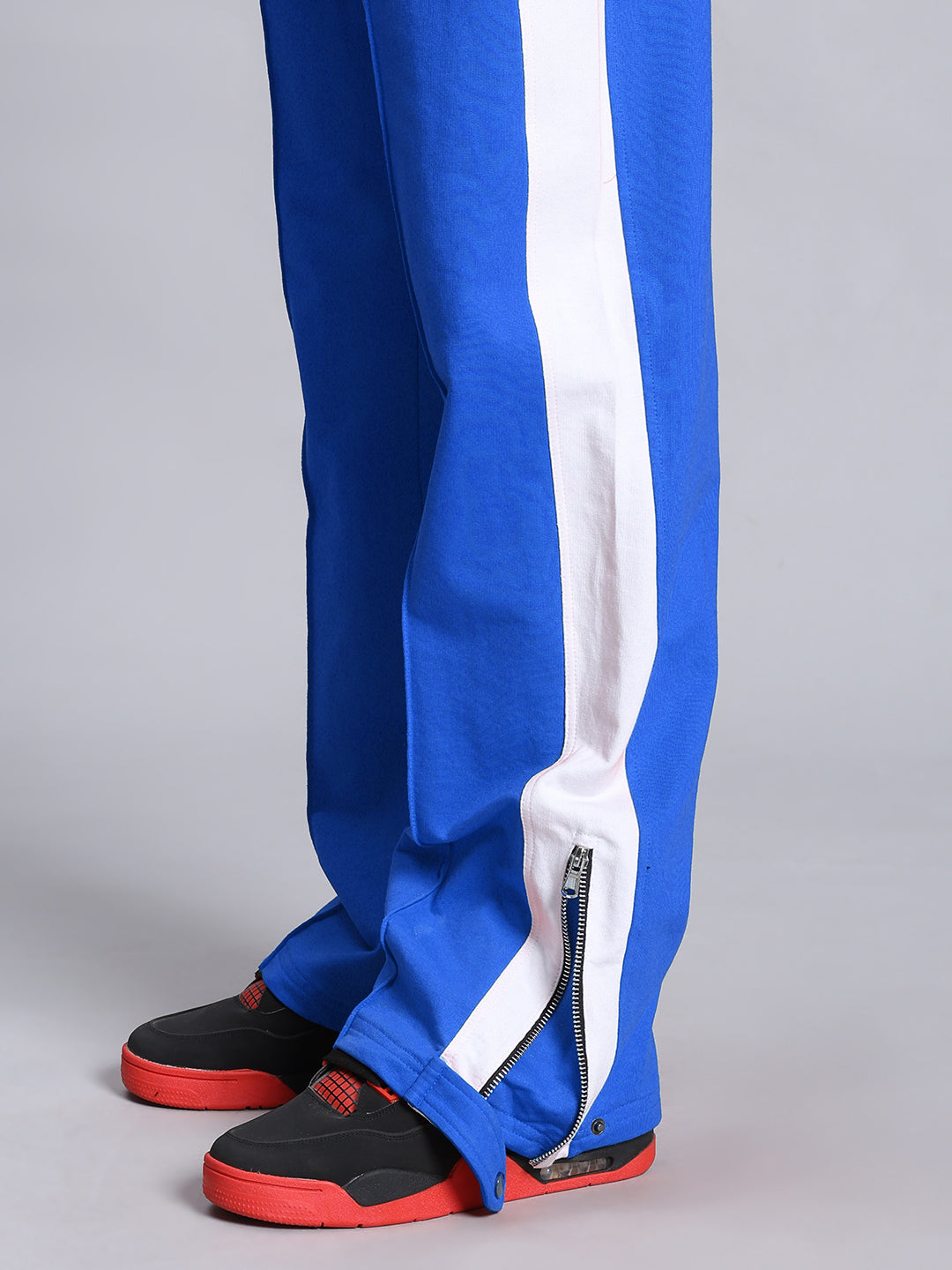 WONDER SLIT ZIPPER JOGGERS (BLUE WHITE)