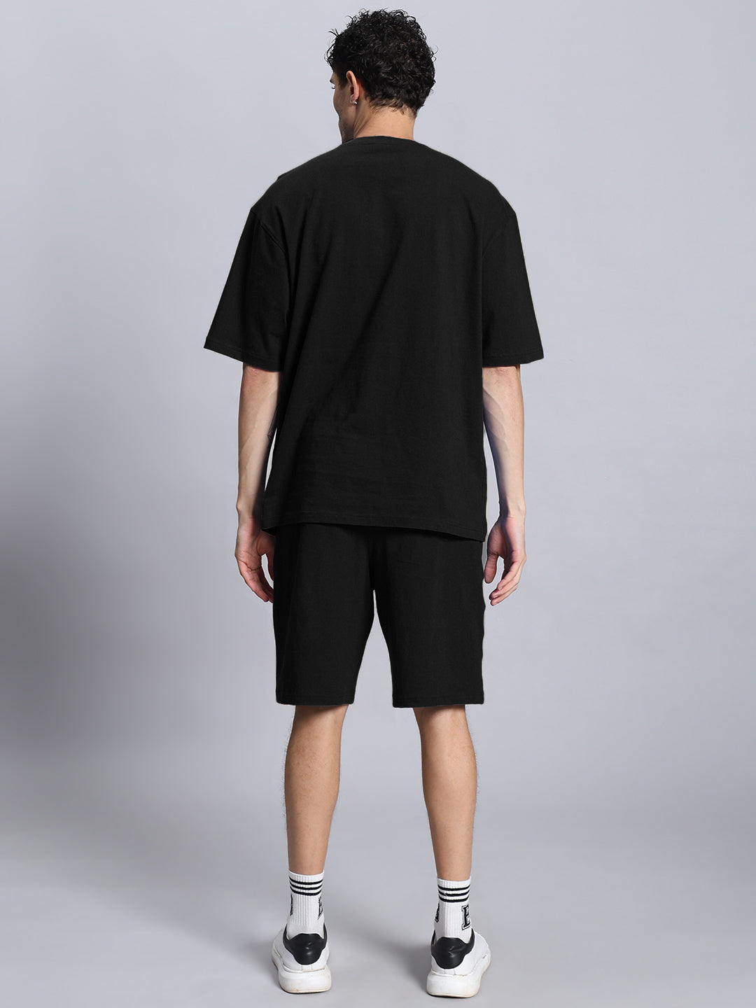 OUTLOOK SUMMER CO-ORD SHORTS SET (BLACK)