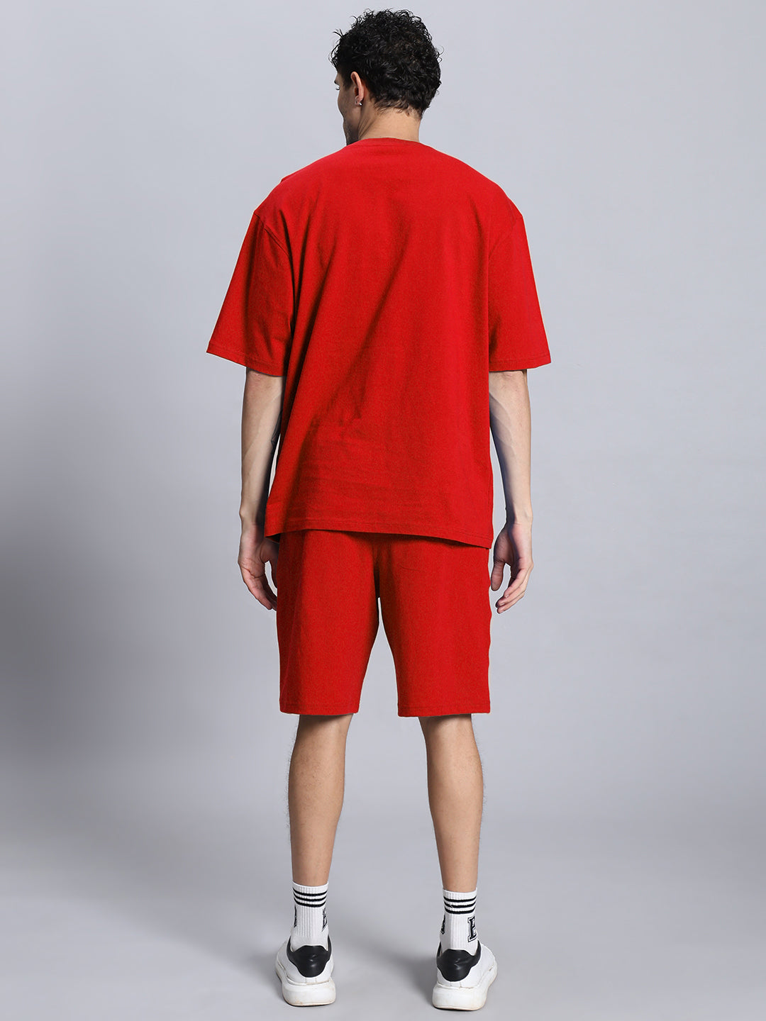 OUTLOOK SUMMER CO-ORD SHORTS SET (RED)