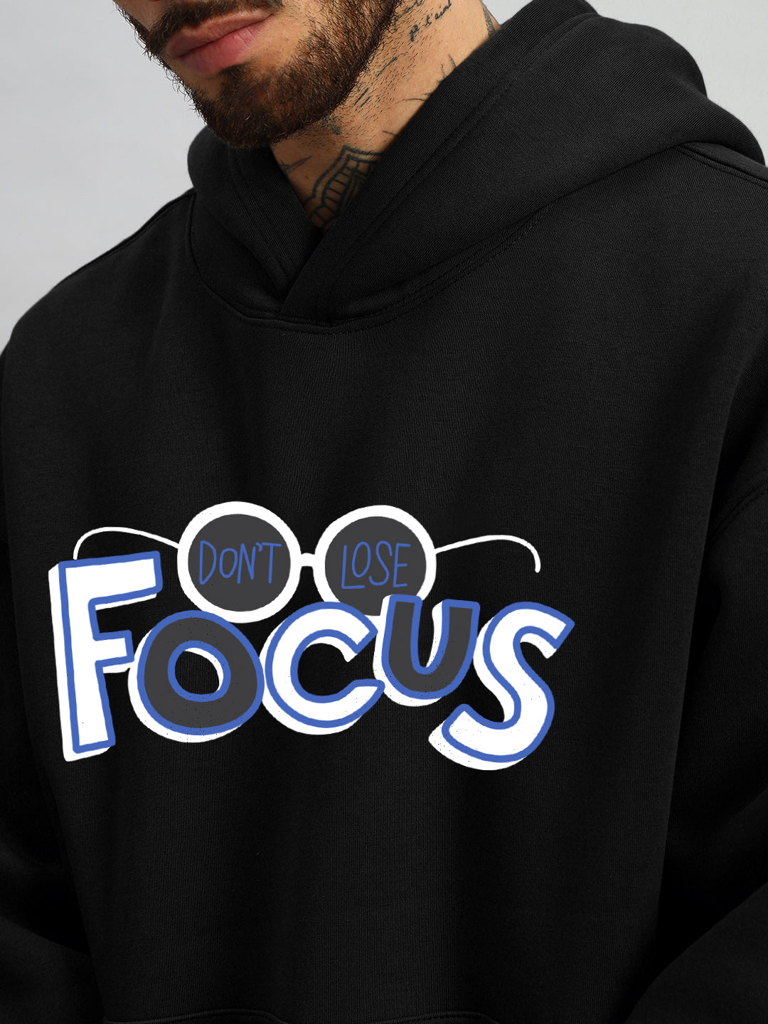 Focus Fleece Hoodie (Black)