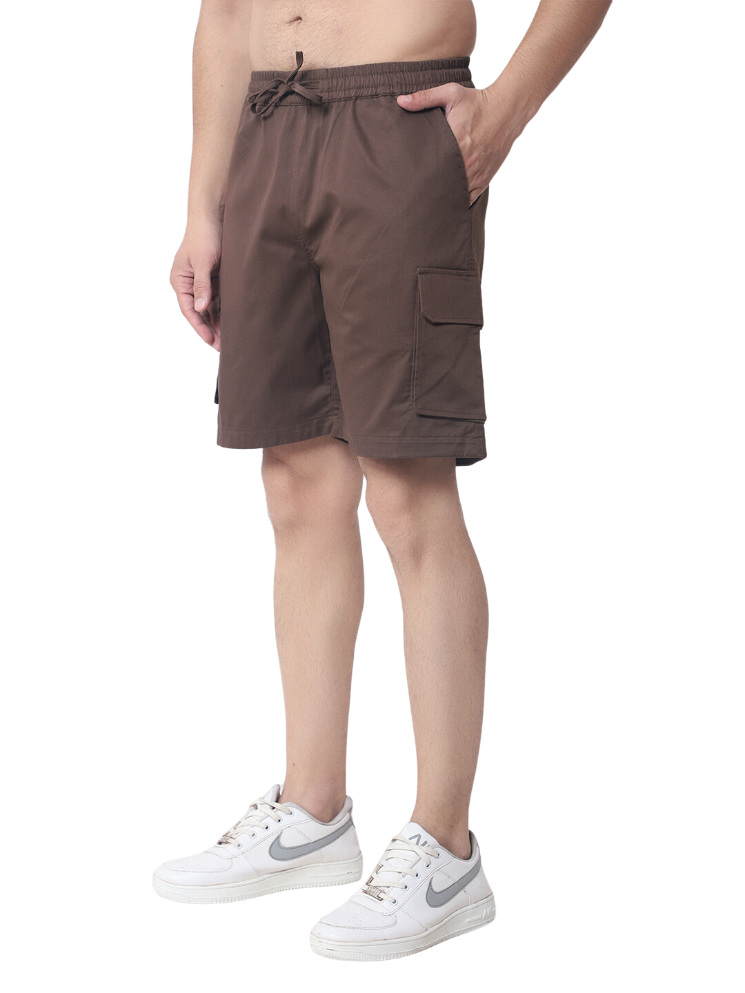 Cotton Cargo Shorts (Brown) - Wearduds