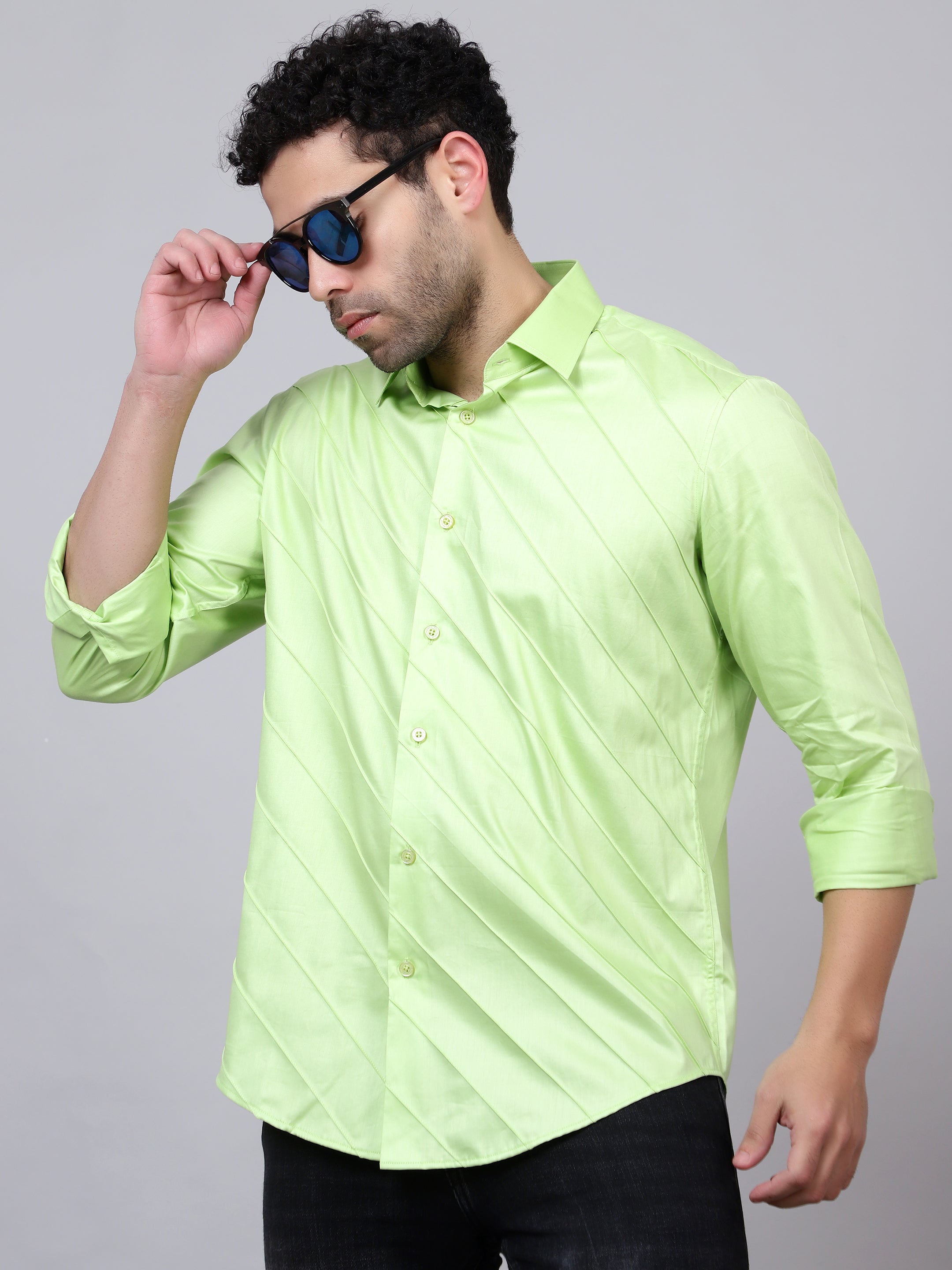 Neon green sales designer shirt